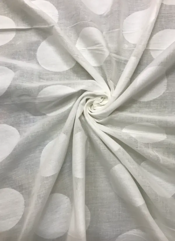 Big Polka Dot White Solid Jacquard 5002 - 2_5_11zon